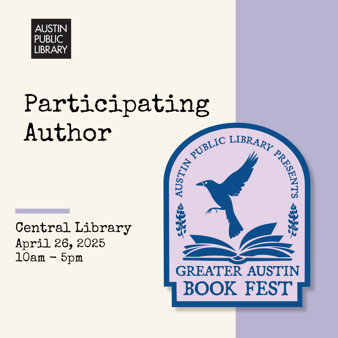 Participating Author badge for Greater Austin Book Fest 2025