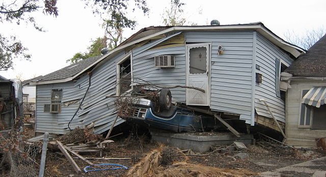 House on top of a Ford 150, lower 9th Ward, after Katrina, by 
Infrogmation of New Orleans, Creative Commons Attribution 2.5
