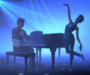 Piano player (JD) and dancer (Dianne)